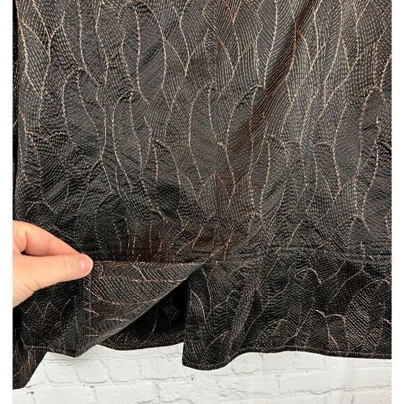 CHICO'S black golden embroidered open front lined jacket blazer 3 16/18 XL NWT - Picture 8 of 8